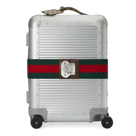 gucci luggage aluminum